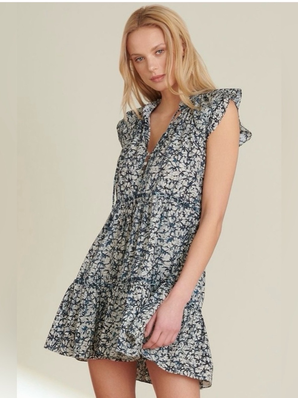 Veronica Beard Zee Tiered Mini Dress